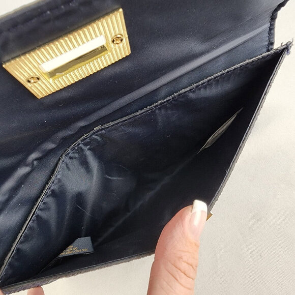 Este Lauder Blue Sparkle Envelope Clutch Purse - Picture 5 of 7